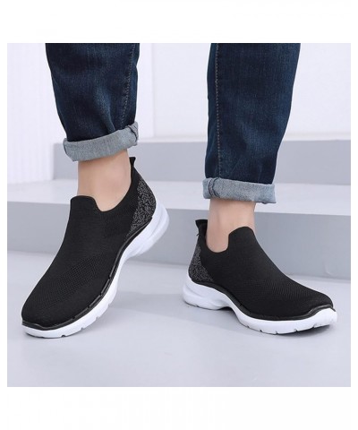 Casual Sneakers for Men Soft Sole Trainers Slip On Sneakers Cycling Shoes for Men 1-black $22.10 Athletic Shoes