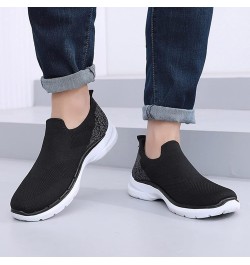 Casual Sneakers for Men Soft Sole Trainers Slip On Sneakers Cycling Shoes for Men 1-black $22.10 Athletic Shoes