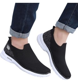 Casual Sneakers for Men Soft Sole Trainers Slip On Sneakers Cycling Shoes for Men 1-black $22.10 Athletic Shoes