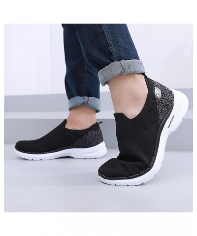 Casual Sneakers for Men Soft Sole Trainers Slip On Sneakers Cycling Shoes for Men 1-black $22.10 Athletic Shoes