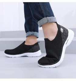 Casual Sneakers for Men Soft Sole Trainers Slip On Sneakers Cycling Shoes for Men 1-black $22.10 Athletic Shoes