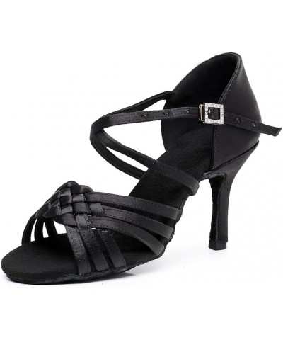 Women's Latin Dance Shoes Salsa Ballroom Dancing Practice Shoes,Model EM3032 Black-3.33" Heels-em3032 $23.03 Athletic Shoes