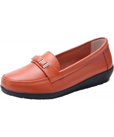 Women's Casual Cloth Shoes Casual Shoes for Walking Casual Flat Shoes Canvas Slip On Comfortable Driving Shoes Orange $15.63 ...