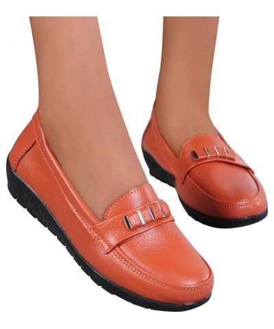 Women's Casual Cloth Shoes Casual Shoes for Walking Casual Flat Shoes Canvas Slip On Comfortable Driving Shoes Orange $15.63 ...