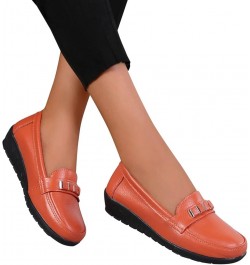 Women's Casual Cloth Shoes Casual Shoes for Walking Casual Flat Shoes Canvas Slip On Comfortable Driving Shoes Orange $15.63 ...