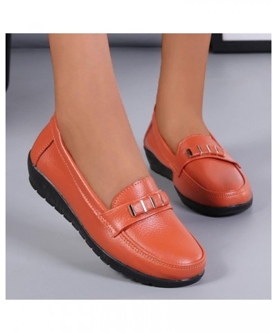 Women's Casual Cloth Shoes Casual Shoes for Walking Casual Flat Shoes Canvas Slip On Comfortable Driving Shoes Orange $15.63 ...