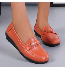 Women's Casual Cloth Shoes Casual Shoes for Walking Casual Flat Shoes Canvas Slip On Comfortable Driving Shoes Orange $15.63 ...