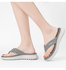 CsgrFagr Women Fashion Thickened Non Slip Beach Summer Comfortable Walking Flip Flop Platform for Women Sandals Grey $23.46 S...