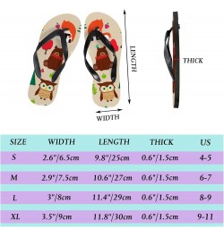 Women's Flip Flop Sandal Woodland Animal Wolf Fox Bear Owl $10.12 Sandals