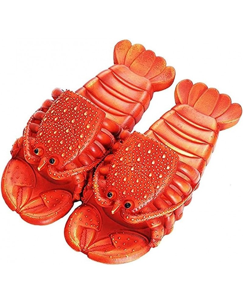 Lobster Slippers Summer Funny Animal Flip Flops Kids Cute Beach Shoes Women Soft Creative Shower Sandals Men Casual Waterproo...