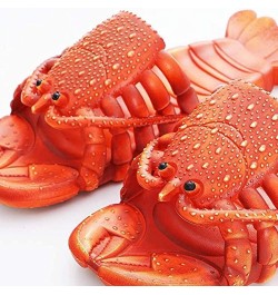 Lobster Slippers Summer Funny Animal Flip Flops Kids Cute Beach Shoes Women Soft Creative Shower Sandals Men Casual Waterproo...