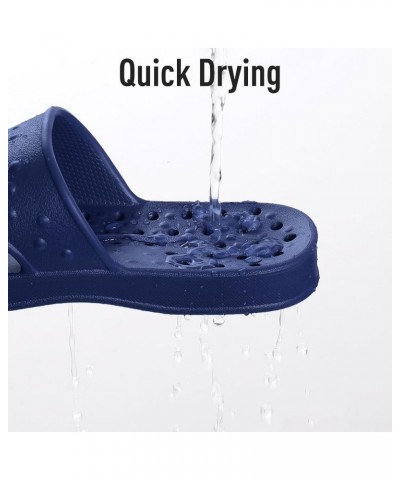 Shower Shoes for Women with Arch Support Quick Drying Pool Slides Lightweight Beach Sandals with Drain Holes Navy $10.91 Sandals