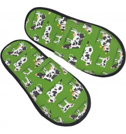 Cows With Calfs Green Print Women'S Cozy Life No Slip Slippers Accessory-Medium $10.80 Slippers