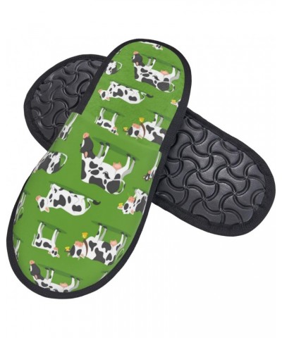 Cows With Calfs Green Print Women'S Cozy Life No Slip Slippers Accessory-Medium $10.80 Slippers