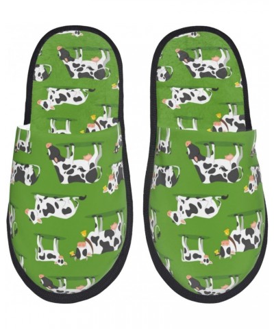 Cows With Calfs Green Print Women'S Cozy Life No Slip Slippers Accessory-Medium $10.80 Slippers