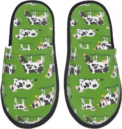 Cows With Calfs Green Print Women'S Cozy Life No Slip Slippers Accessory-Medium $10.80 Slippers