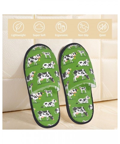 Cows With Calfs Green Print Women'S Cozy Life No Slip Slippers Accessory-Medium $10.80 Slippers