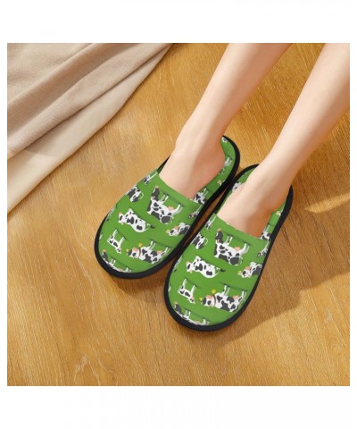 Cows With Calfs Green Print Women'S Cozy Life No Slip Slippers Accessory-Medium $10.80 Slippers