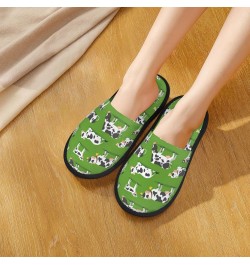 Cows With Calfs Green Print Women'S Cozy Life No Slip Slippers Accessory-Medium $10.80 Slippers