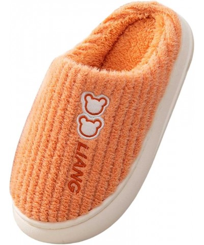 Women's House Slippers Comfort Sweater Knit Memory Foam Slippers Anti-Slip Sole Op2-orange $12.53 Slippers