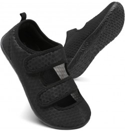 Womens Mens Slippers Lightweight Walking Shoes Adjustable Wide Diabetic Slippers Non-Slip Sneakers Sandals Mesh Black $15.59 ...