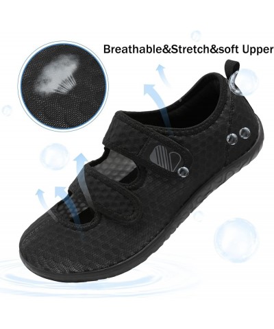 Womens Mens Slippers Lightweight Walking Shoes Adjustable Wide Diabetic Slippers Non-Slip Sneakers Sandals Mesh Black $15.59 ...