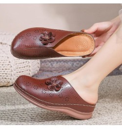 Wedge Slingback Sandals for Women Hollow Out Soft Soled Women's Shoes Summer Wrapped Sandals Women's Thick Women Shoe Brown $...