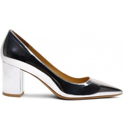 6.5CM Heel Elegant Women Pumps Mid Heels 6.5cm-patent Silver $27.35 Pumps