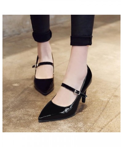 Sexy Back Strap Pointed Toe Pumps with Stilettos for Women Black $18.31 Pumps