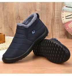 Winter new cotton shoes men and women couple snow boots fleece-lined thick，purple，11 $23.60 Outdoor Shoes