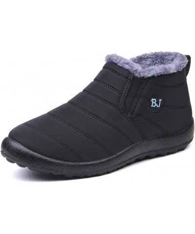 Winter new cotton shoes men and women couple snow boots fleece-lined thick，purple，11 $23.60 Outdoor Shoes