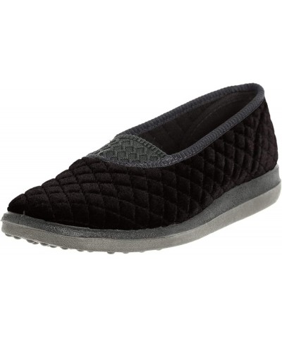 Women's Waltz Slipper Black Velour $21.82 Slippers