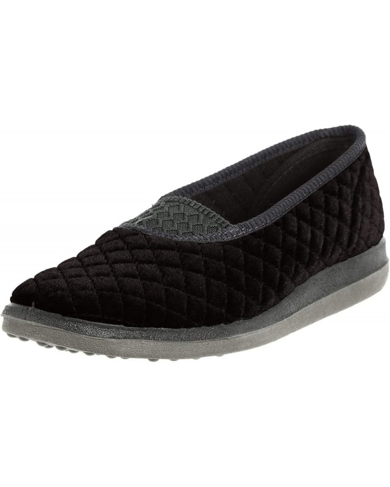 Women's Waltz Slipper Black Velour $21.82 Slippers