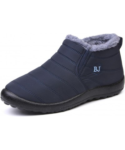 Winter new cotton shoes men and women couple snow boots fleece-lined thick，purple，11 $23.60 Outdoor Shoes