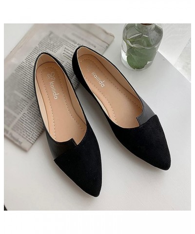 Women's Ballet Flats Women's Flats Ladies Comfy Shoes Soft Slip-On Casual Boat Shoes Z 13-black $12.63 Flats