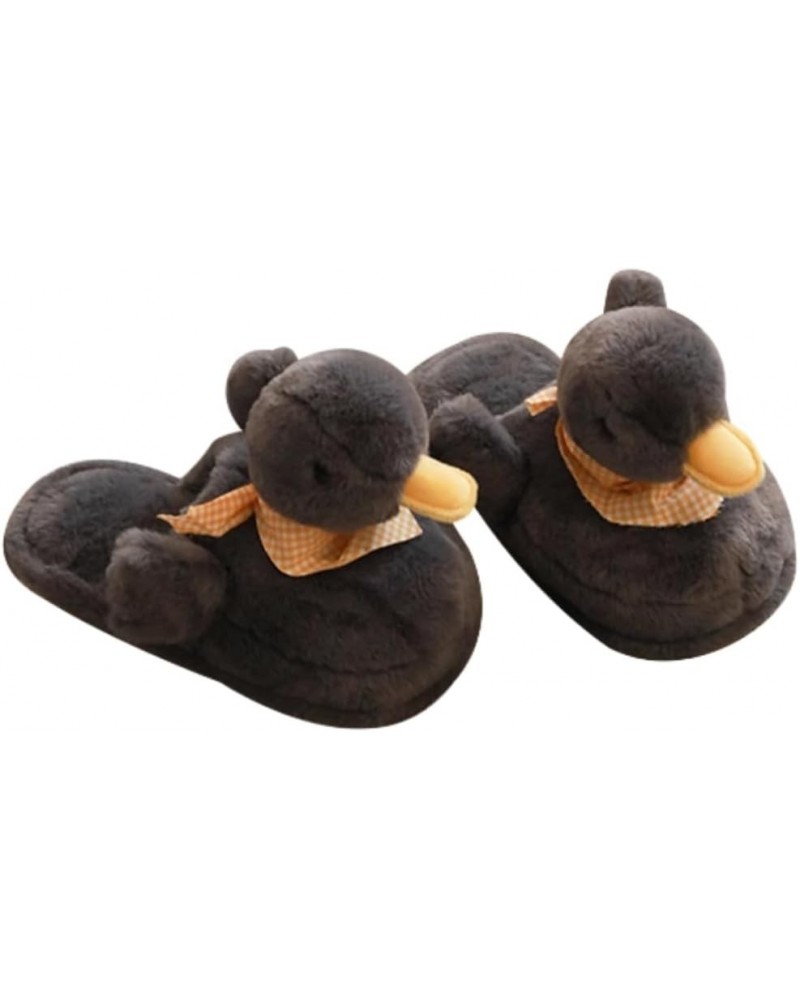 Cute Duck Fuzzy Slippers for Women Men Soft Plush Non Slip Warm Winter Faux Fur Animal Cozy Indoor Home Slippers Fluffy House...