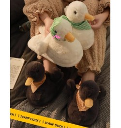 Cute Duck Fuzzy Slippers for Women Men Soft Plush Non Slip Warm Winter Faux Fur Animal Cozy Indoor Home Slippers Fluffy House...