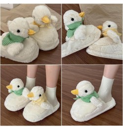 Cute Duck Fuzzy Slippers for Women Men Soft Plush Non Slip Warm Winter Faux Fur Animal Cozy Indoor Home Slippers Fluffy House...