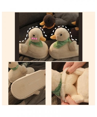 Cute Duck Fuzzy Slippers for Women Men Soft Plush Non Slip Warm Winter Faux Fur Animal Cozy Indoor Home Slippers Fluffy House...