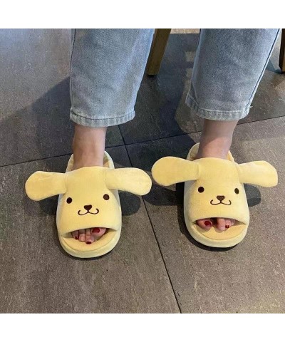 Cute Women's Fuzzy Slippers with Moving Ear,Kawaii Warm Indoor Slippers Christmas Slippers Gifts Yellow, Spring and Summer $1...