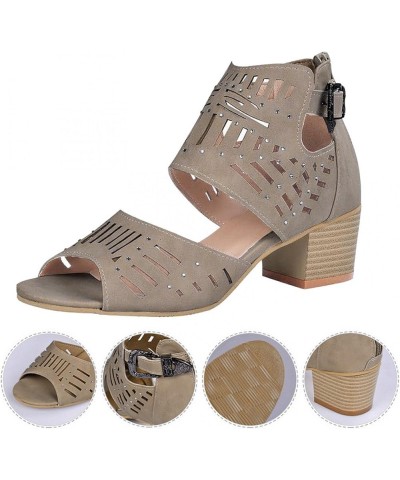 Sandals for Women Dressy Summer Wedge Sandals Beach Sandals Platform Hollow Out Gold Shoes Womens Sandals for Khaki $15.03 Sa...