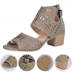 Sandals for Women Dressy Summer Wedge Sandals Beach Sandals Platform Hollow Out Gold Shoes Womens Sandals for Khaki $15.03 Sa...