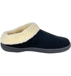 Womens Slipper Suede Leather With Faux Sherpa Collar JMH1894 - Plush Memory Foam Footbed - Indoor Outdoor House Slippers For ...