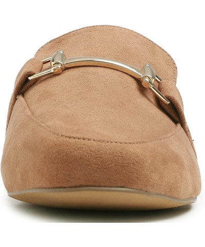 Women's Fashion Trim Deco Loafer Slippers Bar Trim Camel Faux Suede $17.94 Loafers & Slip-Ons