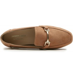 Women's Fashion Trim Deco Loafer Slippers Bar Trim Camel Faux Suede $17.94 Loafers & Slip-Ons