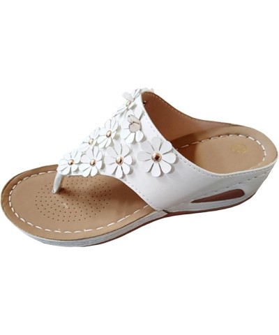 Sandals Women Rubber Flip Flop Womens Indoor Outdoor Slippers Sandals For Women Sandalias Sandals For Women S L-white $13.49 ...