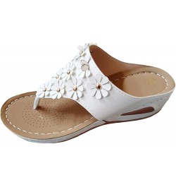 Sandals Women Rubber Flip Flop Womens Indoor Outdoor Slippers Sandals For Women Sandalias Sandals For Women S L-white $13.49 ...