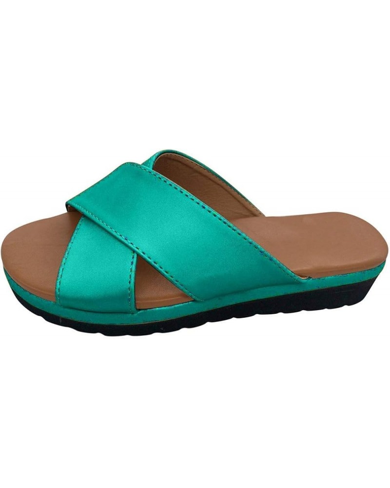 Sandals for Women Platform Gibobby Women's 2019 New Comfy Shoe Summer Beach Travel Shoes Fashion Sandal Ladies Shoes Z5-green...