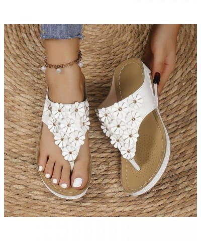 Sandals Women Rubber Flip Flop Womens Indoor Outdoor Slippers Sandals For Women Sandalias Sandals For Women S L-white $13.49 ...