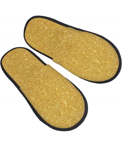 Purple Glitter Print Women'S Cozy Life No Slip Slippers Accessory- Gold Shiny $12.91 Slippers